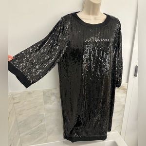 Love Moschino Black Sequence Mini Dress